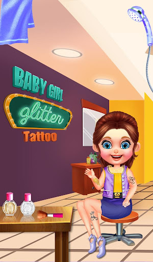 Baby Girl Glitter Tattoo