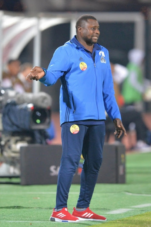 Pamphile Mihayo (Coach) during the CAF Confederations Cup match between SuperSport United and TP Mazembe at Lucas Moripe Stadium on June 20, 2017 in Pretoria, South Africa.