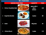 MJ Kitchen menu 2