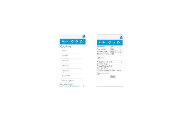 Ripple Price Ticker chrome extension