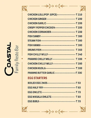 Navami Coastal Family Resto Bar menu 