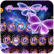 Galaxy Neon Butterfly Keyboard  Icon