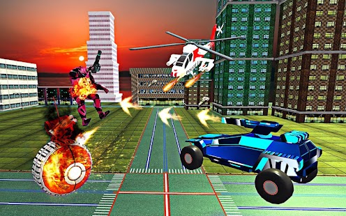 US Police Robot Futuristic Car Wars 1.0 APK + Mod (Uang yang tidak terbatas) untuk android