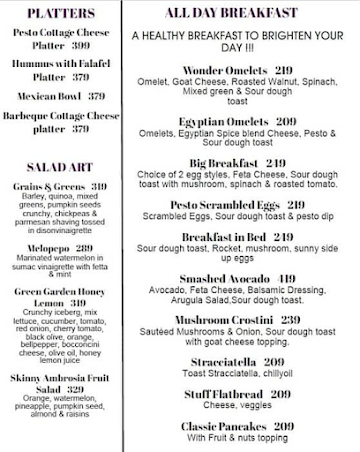 Shellbeacon Cafe menu 