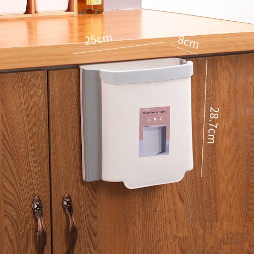 Title 6, Wall-mounted trash can for space-saving conveni...