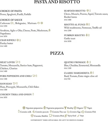 The Market - The Ritz-Carlton menu 