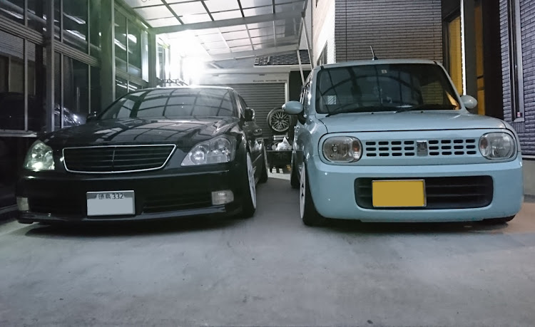 アルトラパンの車高調整・ゼロクラ・タイヤ組み替え・車高感覚麻痺・workwheelsに関するカスタム事例の投稿画像1枚目