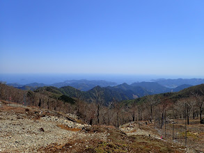 伐採地から熊野灘