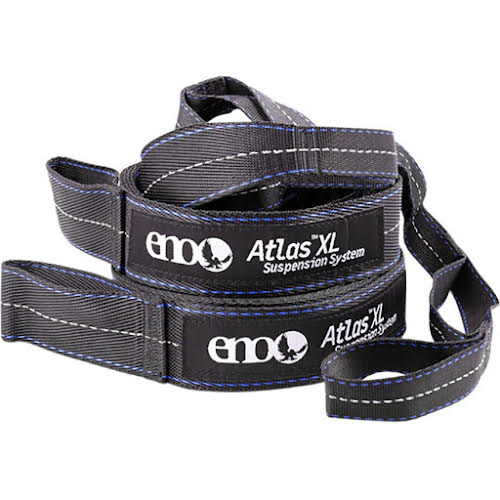 Eagles Nest Outfitters Atlas XL Straps 13.5', Charcoal/Royal Blue, Pair (open box)