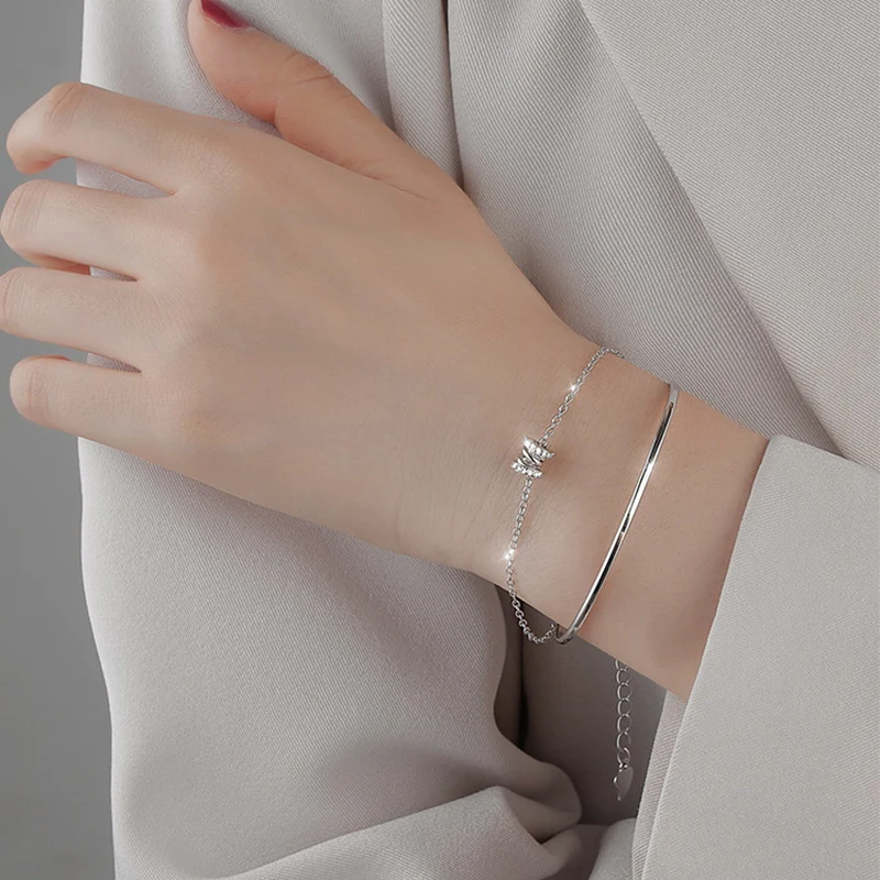 Bracelet de taille argenté pour femme Design spécial double couche Un bijou unique pour sublimer votre silhouette avec élégance