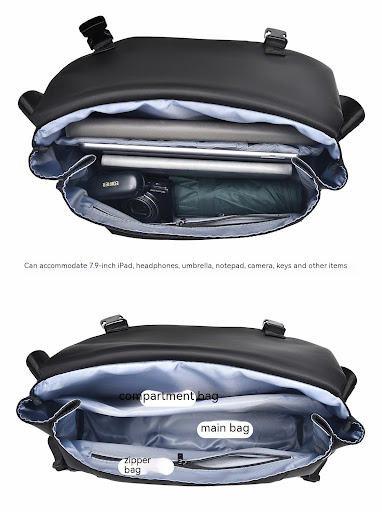 Title 8, Mens Japanese Style Messenger Shoulder Bag, Fu...