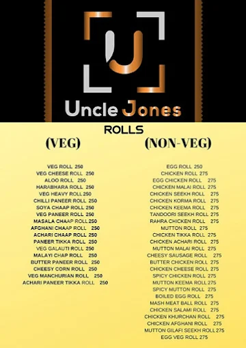 Uncle Jones menu 