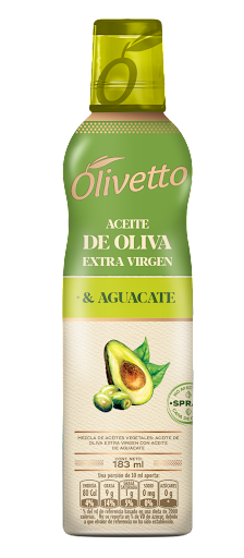 Aceite De Aguacate En Spray 100% Natural Olivetto x 183 gr