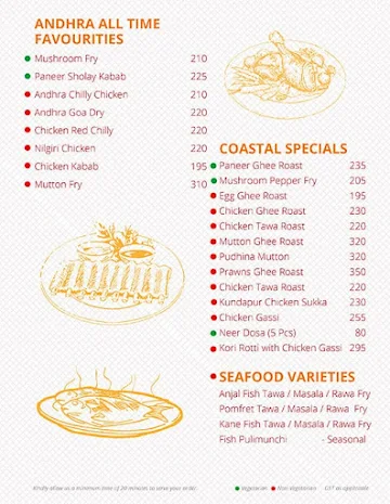 Swathi Spice n Ice menu 