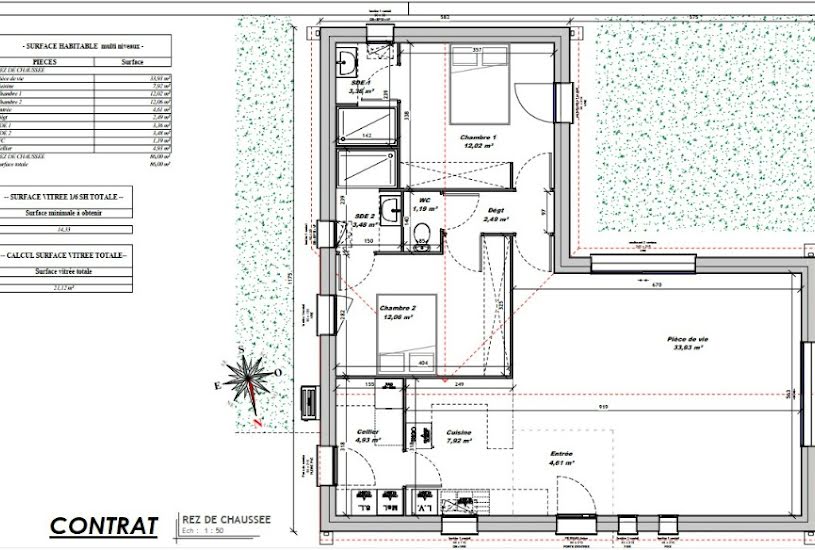  Vente Terrain + Maison - Terrain : 522m² - Maison : 80m² à Nersac (16440) 