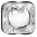 Herunterladen Silver Crystal Apple Keyboard Theme Installieren Sie Neueste APK Downloader