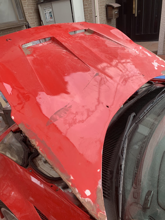 MR2のDIY・自作FRPドア・自作FRPボンネット補修・MR2・もはや車種不明に関するカスタム事例の投稿画像7枚目