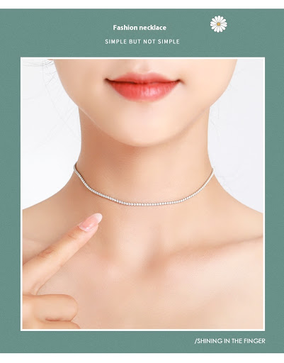 Title 6, Collier de luxe super léger S925 en argent ster...