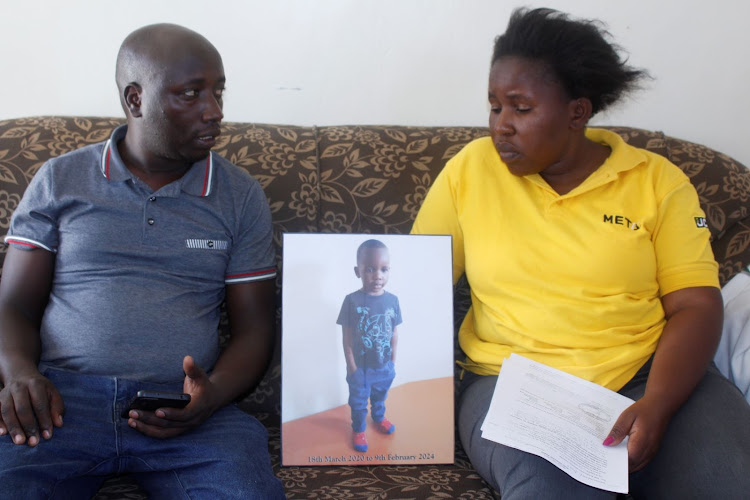 Liam Kipruto's parents Elijah Kimutai and Mercy Melima speak to the Star at their house in Katani, Machakos County on February 12, 2024.