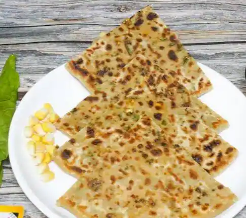 Desi Ghee Cheese Corn Spinach Paratha