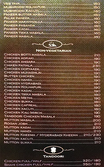 Culinary Delight menu 