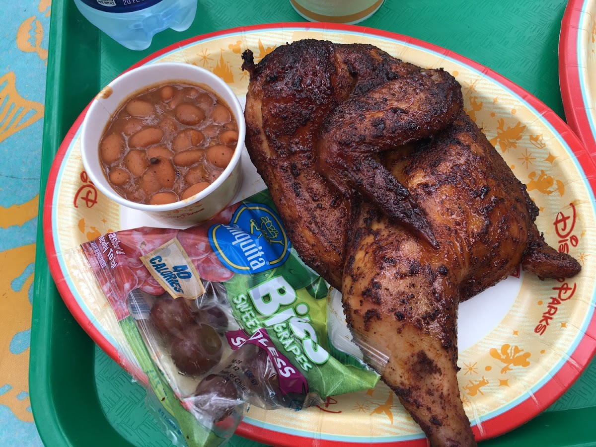 1/2 Chicken with beans and fruit 2/2016