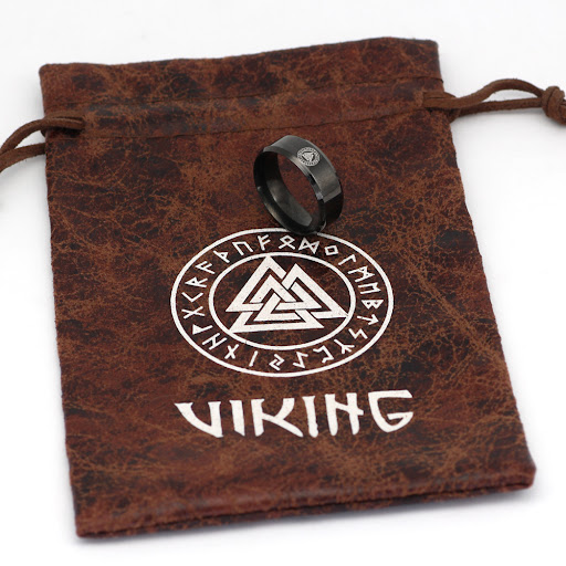 Title 4, Mens Retro Viking Rune Ring Domineering Stainl...