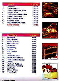 Caramel Bakers menu 1