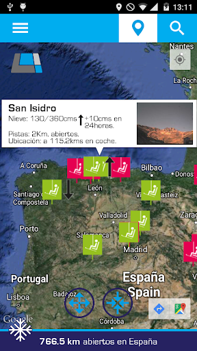 Parte de Nieve y Mapas