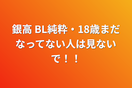 銀高 BL純粋・18歳まだなってない人は見ないで！！