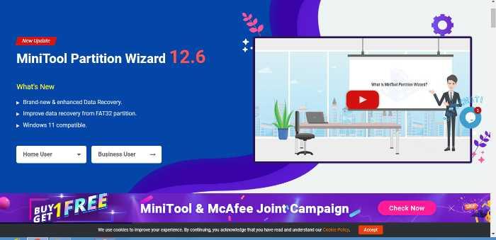 Best Data migration tool: mini tool partition wizard