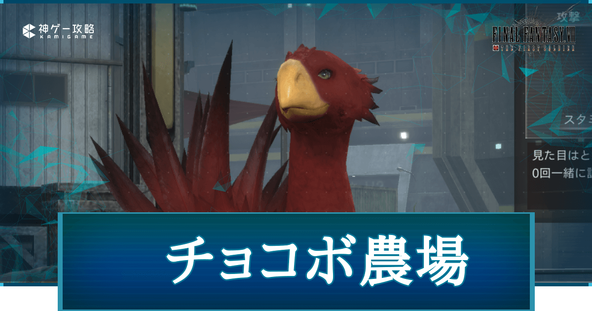 Ff7fs チョコボ農場で出来ることと伸ばすステータス Ff7ザ ファースト ソルジャー 神ゲー攻略
