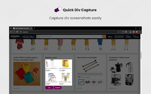 Div Capture: Screenshot Chrome Extension