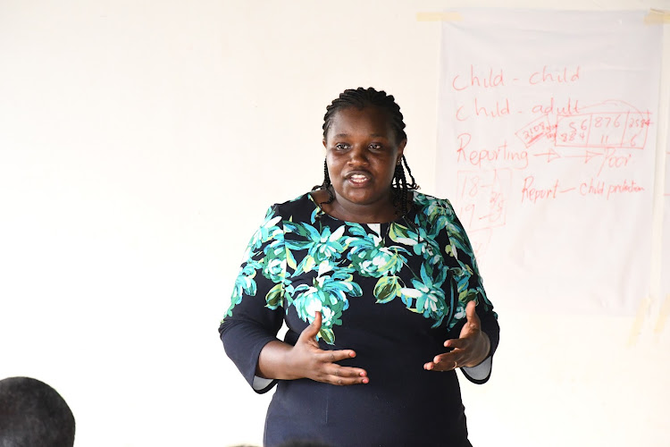 NCCK programmes manager in charge of Health Imelda Namayi during the training