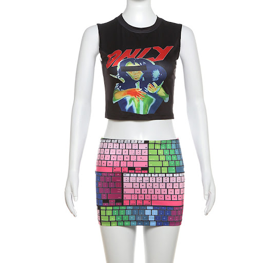 Title 12, Womens Street Letters 3D Printing Suit, a comf...