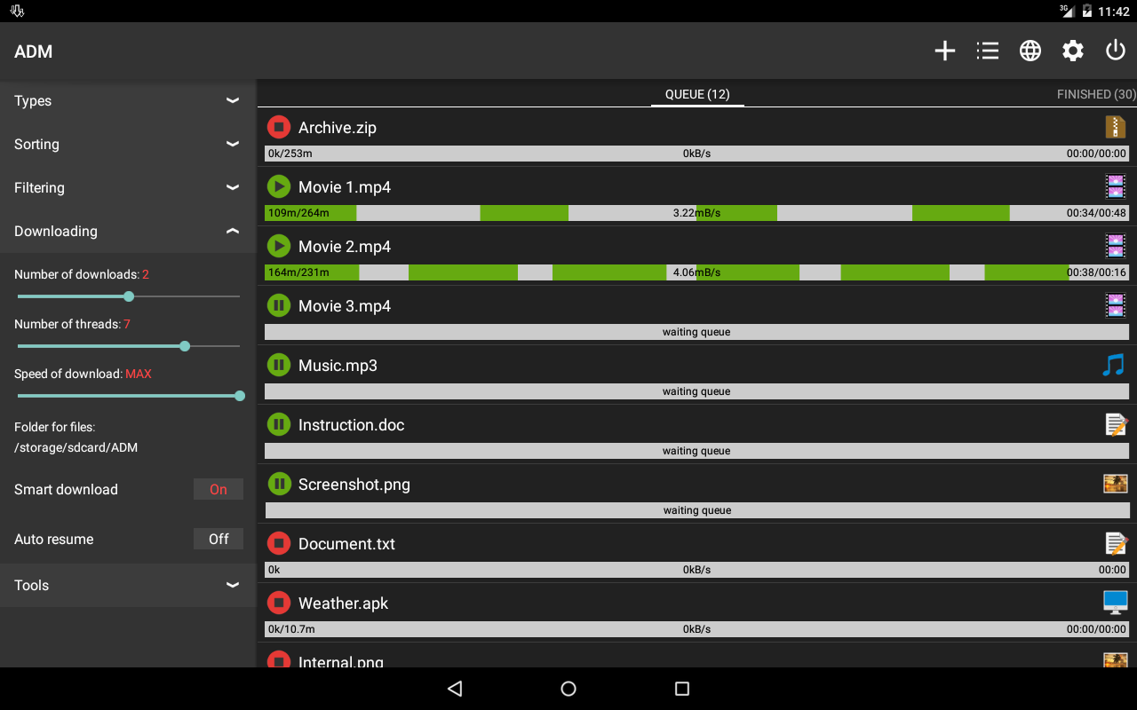    Advanced Download Manager- screenshot  