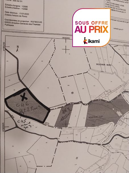 Vente terrain  4250 m² à La Voulte-sur-Rhône (07800), 6 800 €