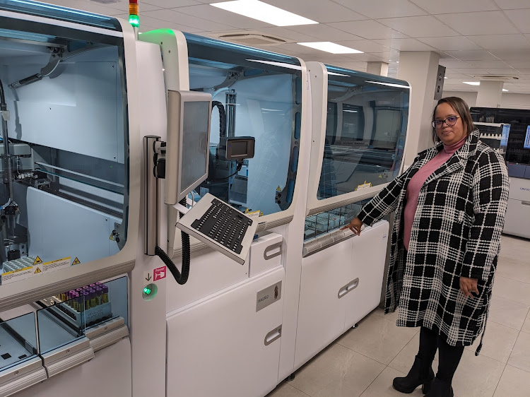 Western Cape Blood Service transfusion virology lab manager, Nadia Pietersen, runs a fully automated lab where donor blood is typed and tested for HIV, hepatitis B&C and syphilis