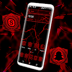 Cover Image of Download Red Electric Wave Launcher Theme 1.0.1 APK