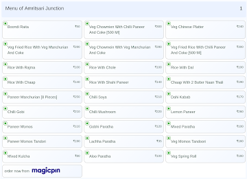 Amritsari Junction menu 