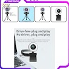 Webcam 1080P/2K Kèm Vòng Đèn Hình Nhẫn Dùng Cho Phát Sóng Trực Tiếp