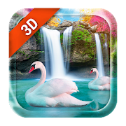 Live Wallpaper Waterfall& Swan  Icon