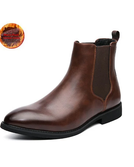 2023 Leather Men Chelsea Boots Brand Designer Italy Dress... - 2