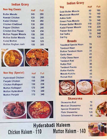 Tawakkal Restaurant menu 