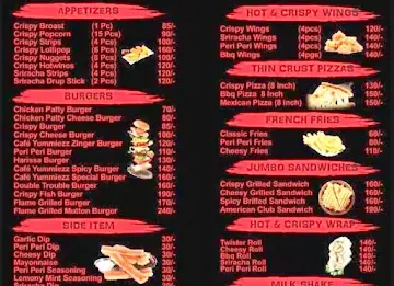 Cafe yummiezz menu 