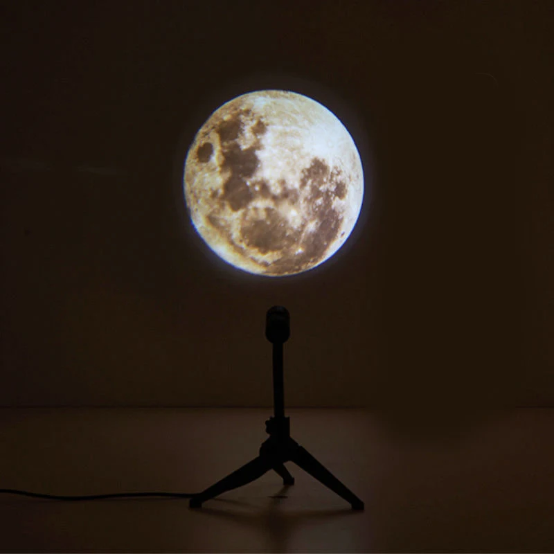 Proyector Estelar 2 en 1 Tierra y Luna Lámpara LED USB Rotación 360° Luz Nocturna Decoración Dormitorio Ambiente Relajante.