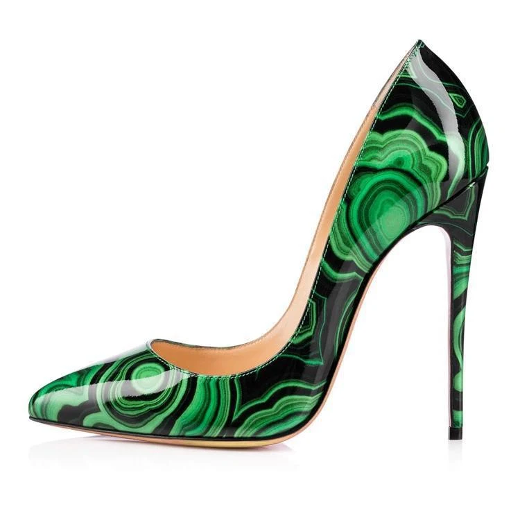 Title 3, Escarpins à Talons Hauts Imprimé Automne 12CM B...