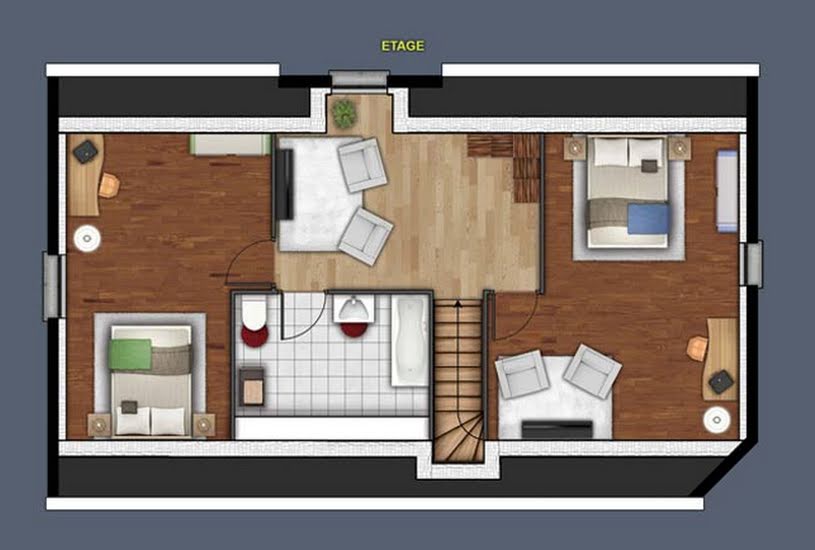  Vente Terrain + Maison - Terrain : 905m² - Maison : 100m² à Vieux-Villez (27600) 