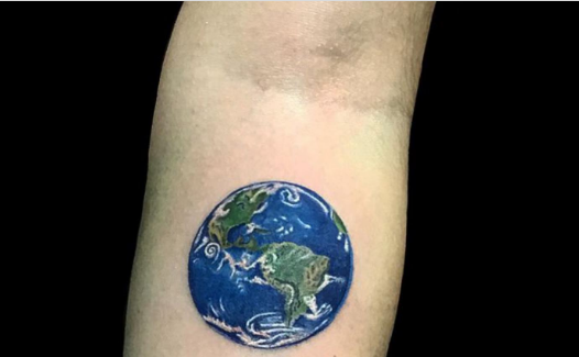 Earth Unique Circular Tattoo Designs