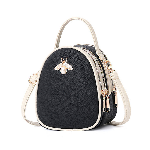 Title 4, Womens Shoulder Bag New Bee Mini Three-layer Z...